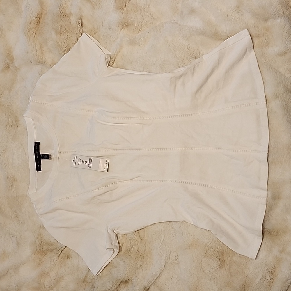 White House Black Market White Bodice Tee